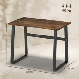 Rackhams Industrial Writing Desk Laptop Table Home Office Study Workstation - thumbnail 3