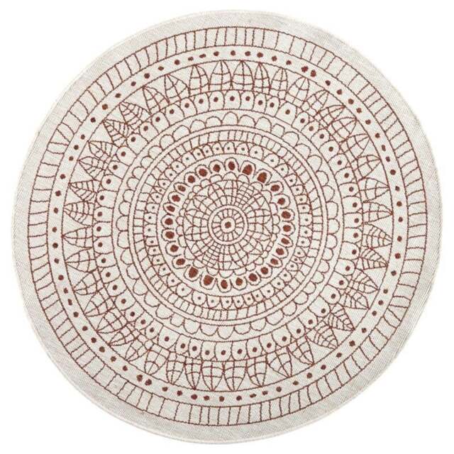 Rackhams Porto Round Reversible Terra Rug Indoor-Outdoor - Ø 240 cm