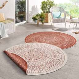 Rackhams Porto Round Reversible Terra Rug Indoor-Outdoor - Ø 240 cm - thumbnail 5