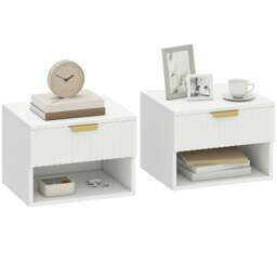 Rackhams Floating Nightstands Set of 2, Modern Wall Mounted Bedside Tables - thumbnail 2