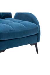 Rackhams Modern Leisure Arm Chair with Footstool - Blue - thumbnail 5