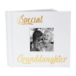 Rackhams Modern Special Granddaughter Photo Album with Gold Text - Holds 80 4x6 Pictures