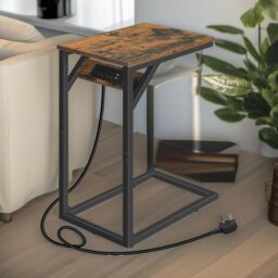 Rackhams C Shaped Table With USB Ports & Power Outlets - thumbnail 2