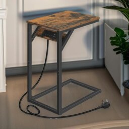 Rackhams C Shaped Table With USB Ports & Power Outlets - thumbnail 3