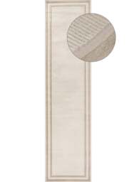 Rackhams Carmel Cream-Beige Bordered Rug - 6060 - 80X300 cm - thumbnail 1