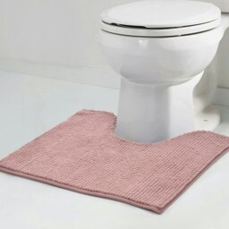 Rackhams Shaggy Noodle Pedestal Mat Antislip - Blue - thumbnail 6