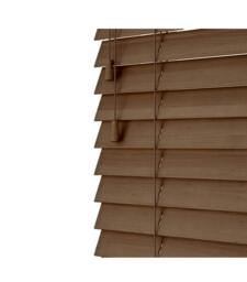 Rackhams Chestnut Oak Wooden Venetian Blinds With Strings (130cm drop) - 195cm - thumbnail 1