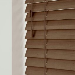 Rackhams Chestnut Oak Wooden Venetian Blinds With Strings (130cm drop) - 195cm - thumbnail 3