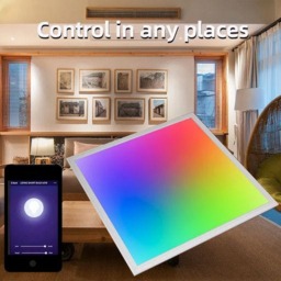 Rackhams Smart RGB+CCT LED Ceiling Panel Light 600  x 600mm, 40W Backlit Panel, App, Remote & Voice Control - thumbnail 5