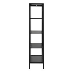 Rackhams Newcastle Tall 2 Door Display Cabinet in Matt Black - 1 - Full Assembly Required - Black - thumbnail 4