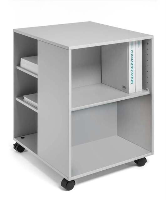 Rackhams 6 Shelve Office Filing Storage Trolley on Wheels - 75cm Grey - image 1