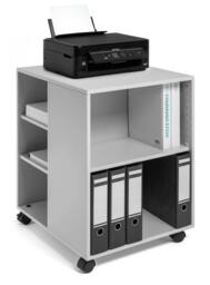 Rackhams 6 Shelve Office Filing Storage Trolley on Wheels - 75cm Grey - thumbnail 3