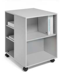 Rackhams 6 Shelve Office Filing Storage Trolley on Wheels - 75cm Grey