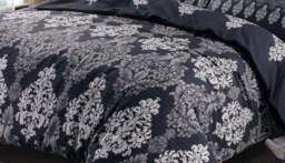 Rackhams Tanya Traditional Duvet Cover Set - Black - Double - thumbnail 3