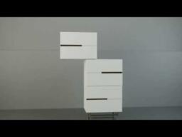 Rackhams Alberto Narrow Chests Of Drawers - Grey - Dark Chrome - 2 - thumbnail 6