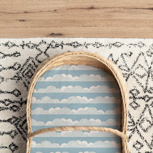 Rackhams - Moses Basket Fitted Sheet - Rolling Cloud - image 1
