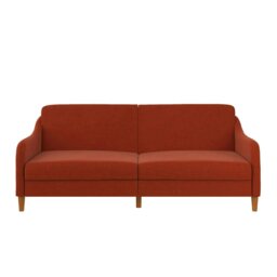 Rackhams Jasper coil 3-seater Sofa Bed in orange fabric - Red - thumbnail 3