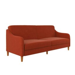 Rackhams Jasper coil 3-seater Sofa Bed in orange fabric - Red - thumbnail 2