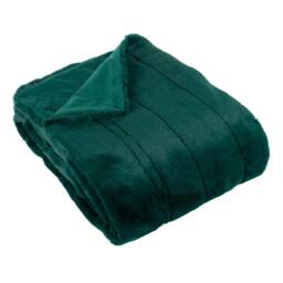 Rackhams Empress Faux Fur Throw - Emerald - 130cm x 180cm - Emerald - 100% Polyester - thumbnail 3