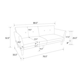 Rackhams Regal 3-Seater Sofa Bed in Mustard Fabric - Yellow - thumbnail 4