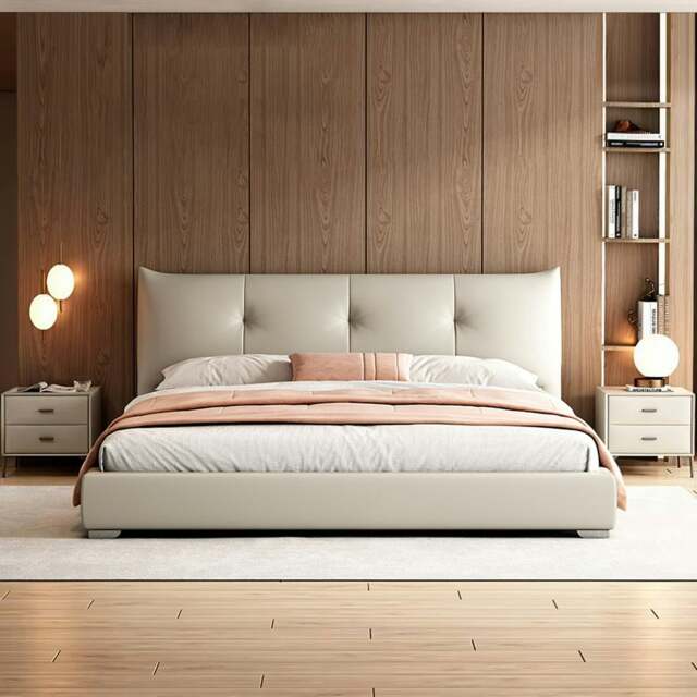 Rackhams Arjun King Size Superking Size Bed, Leather - Super King Size - Dark Grey - Style 1 (No Storage) - image 1