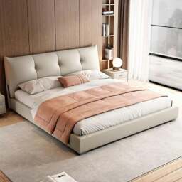 Rackhams Arjun King Size Superking Size Bed, Leather - Super King Size - Dark Grey - Style 1 (No Storage) - thumbnail 3