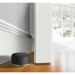 Rackhams Black Rubber Door Stop for Floor, Self Adhesive, Diameter 50 mm - thumbnail 2