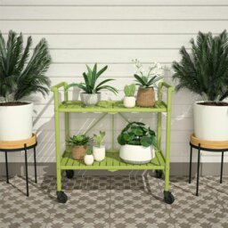 Rackhams Cleo Folding Serving Cart InOut Kiwi Green - thumbnail 4
