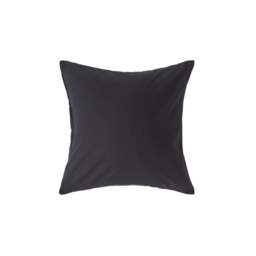 Rackhams Crisp & Cool 200 TC Egyptian Cotton Percale Housewife Pillowcase, European Size - Black - 40 x 40 cm - thumbnail 1
