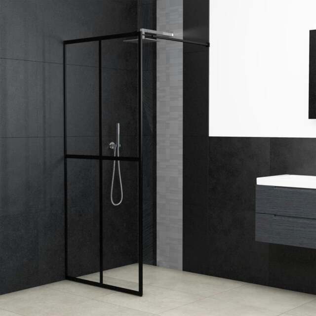 Rackhams Walk-in Shower Screen Clear Tempered Glass 100x195 cm