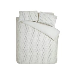 Rackhams Cosy Spot Fleece Duvet Cover Set Cream - Double - Cream - thumbnail 4