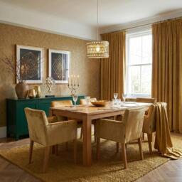 Rackhams Moroccan Pendant Light Shade in Polished Gold with Clear Acrylic Beads - thumbnail 6