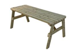 Rackhams Victoria Rounded Wooden Garden Table, Outdoor Picnic Dining Desk - Included assembly - 90cm - thumbnail 4