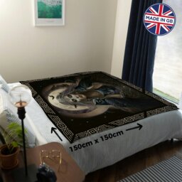 Rackhams Owl Goddess Luxury Fleece Throw - Large Size 150cm x 150cm - thumbnail 3