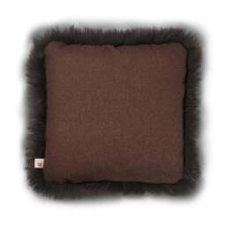 Rackhams Long-Wool Sheepskin Cushion - 52x52 cm - Silver/Ivory - thumbnail 6
