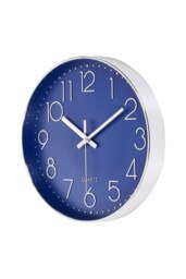 Rackhams 12 Blue Inch Non-Ticking Wall Clock - Blue - thumbnail 5