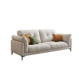 Rackhams Briar Two Seater, Three Seater, Four Seater Sofa, Velvet - Off White - Two Seater 240cm - thumbnail 5