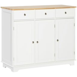 Rackhams Modern Sideboard Buffet Cabinet with Storage Cabinets and Drawers White - thumbnail 2