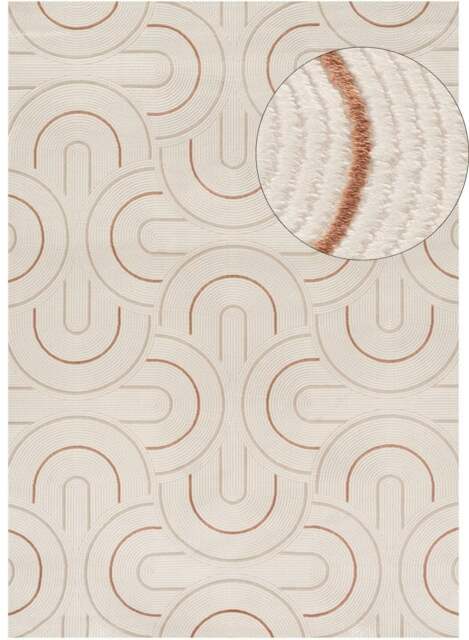 Rackhams Carmel Cream-Terra Geometric Rug - 6070 - 120X170 cm - image 1