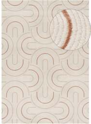 Rackhams Carmel Cream-Terra Geometric Rug - 6070 - 120X170 cm - thumbnail 1