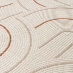 Rackhams Carmel Cream-Terra Geometric Rug - 6070 - 120X170 cm - thumbnail 2
