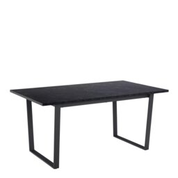 Rackhams Amble Dining Table with Black Marble Melamine Top & Black Legs - Black - No - Black - thumbnail 1