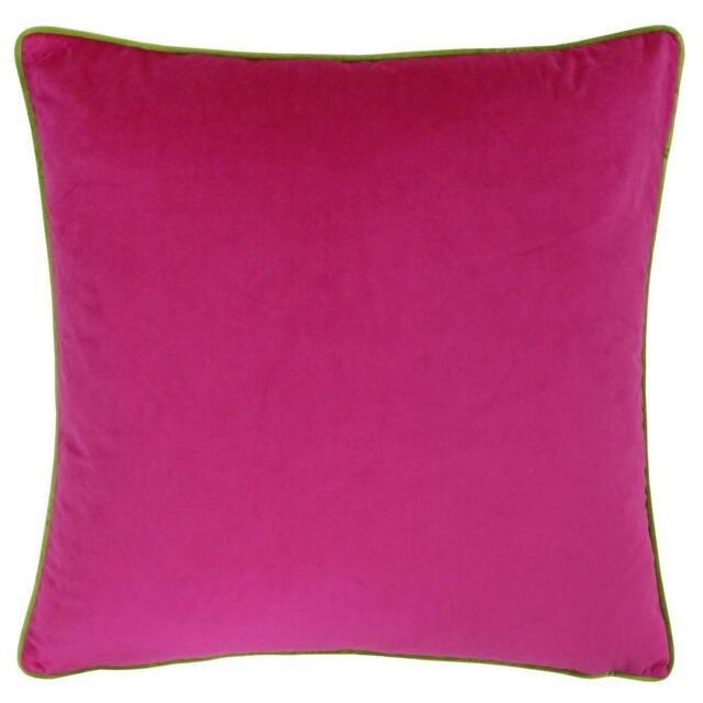 Rackhams Meridian Cushion Cover - Hot Pink/Lime - 55 x 55cm - Hot Pink/Lime - 100% Polyester - image 1