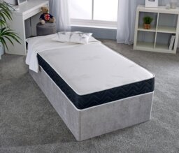 Rackhams Mars Black Border Hybrid Mattress - 17cm Deep, Medium-Soft Feel - Black - 1 - 4ft Small Double Mattress (120cm x 190cm)