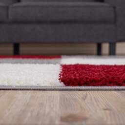 Rackhams Myshaggy Geometric Red Rug - 160X230 cm - thumbnail 5