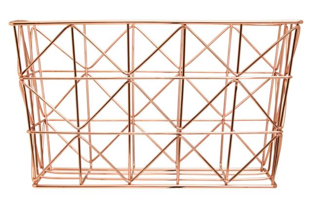 Rackhams Vertex Copper Finish Zigzag Wire Basket - image 1