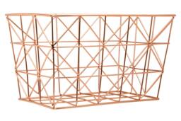 Rackhams Vertex Copper Finish Zigzag Wire Basket - thumbnail 3