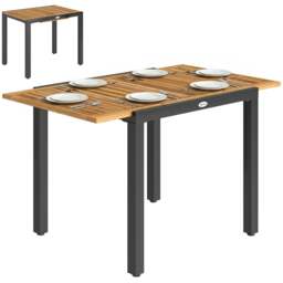 Rackhams Patio Dining Table Expandable 80-120 cm - 1 - 120 x 70 x 75 cm (expanded), 80 x 70 x 75 cm (retracted) - 70 cm - thumbnail 2