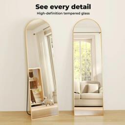 Rackhams 165X60CM Full Length Mirror Floor Standing Wall Mounted Mirror Home Decor - Black - thumbnail 5