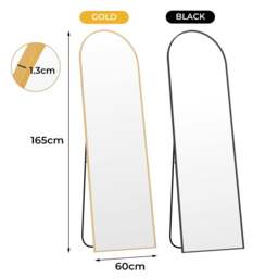 Rackhams 165X60CM Full Length Mirror Floor Standing Wall Mounted Mirror Home Decor - Black - thumbnail 4